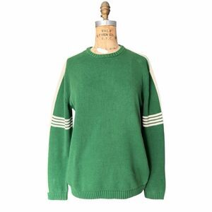 American Eagle Green Cotton Crewneck Sweater S/P